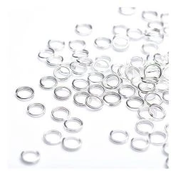 Beads Unlimited Silver Plated Midi Split Rings 5mm 90 Pack