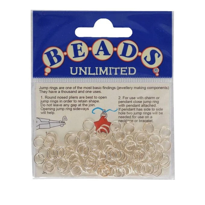 Beads Unlimited Silver Plated Jump Rings 7mm 120 Pack - Image 2