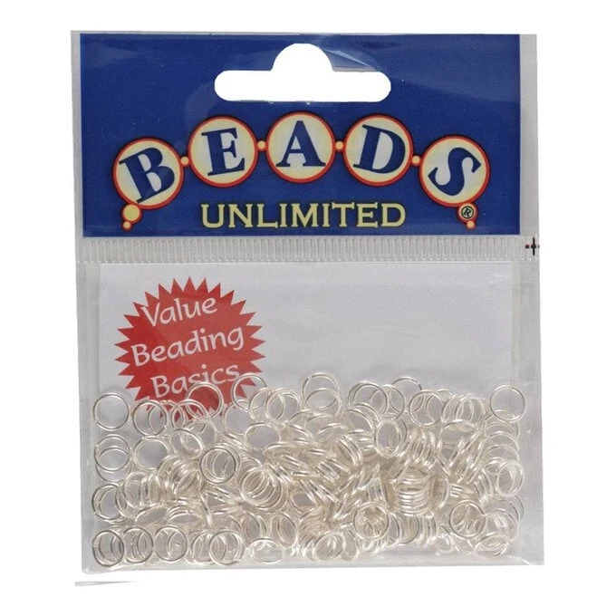 Beads Unlimited Silver Plated Jump Rings 8mm 100 Pack - Image 2