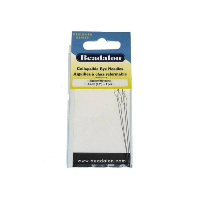 Beadalon Collapsible Eye Beading Needles 6.4cm 4 Pack