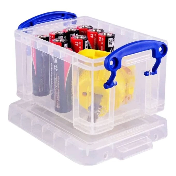 Really Useful Products Really Useful Clear Plastic Storage Box 0.3 Litres