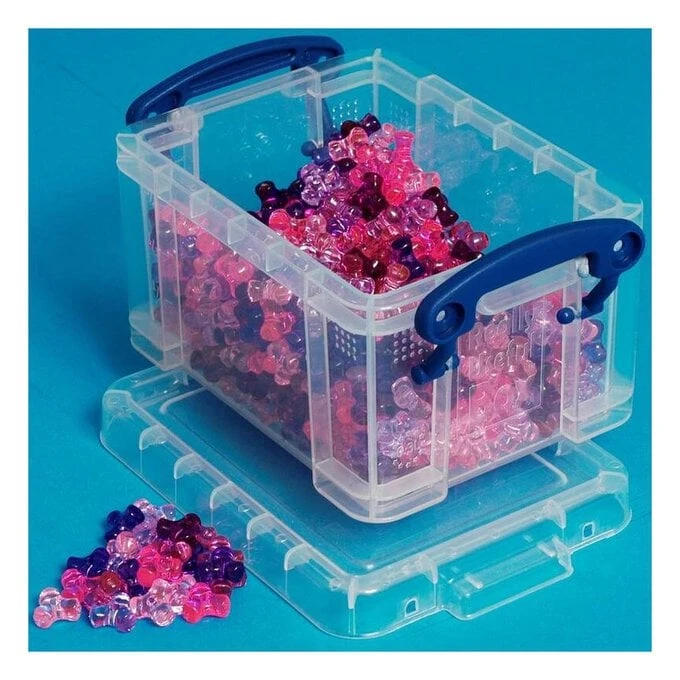 Really Useful Products Really Useful Clear Plastic Storage Box 0.3 Litres - Image 2