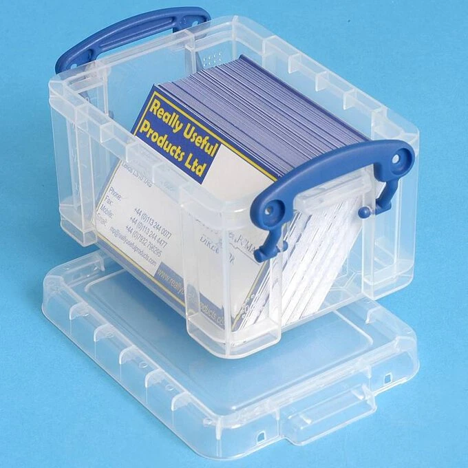 Really Useful Products Really Useful Clear Plastic Storage Box 0.3 Litres - Image 3