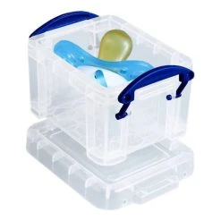 Really Useful Products Really Useful Clear Plastic Storage Box 0.14 Litres