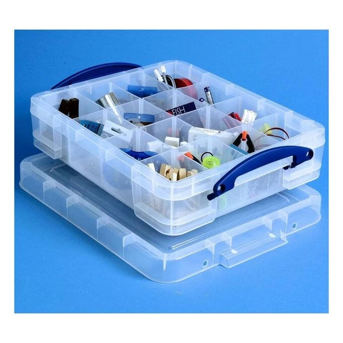Really Useful Products Really Useful Clear Box With Tray 11 Litres - Image 2