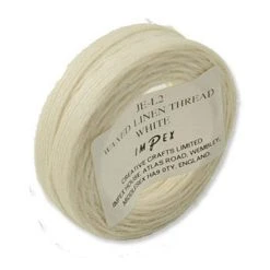 Impex Trimits White Waxed Linen Thread 22.8 M