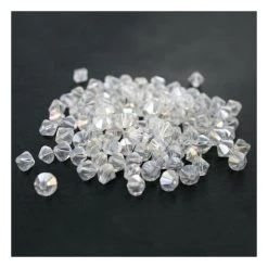 Hobbycraft Crystal Bicone Glass Beads Clear AB