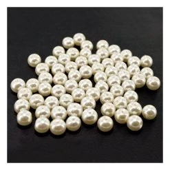 Hobbycraft Glass Pearls Beads White