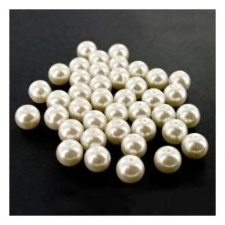 Hobbycraft Glass Pearls Beads White