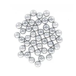 Hobbycraft Glass Pearls Large Beads Light Grey