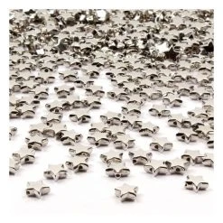 Hobbycraft Rhodium Star Beads 100 G