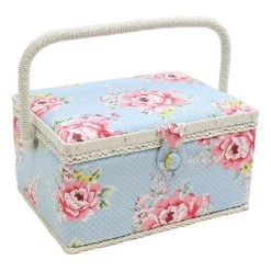 Hobbycraft Beautiful Bloom Sewing Box 15cm X 26cm X 19cm