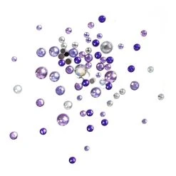Hobbycraft Purple Assorted Round Gems 90g