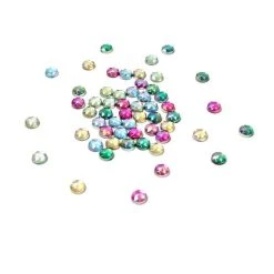 Hobbycraft Pink And Aqua Round Gems 90g