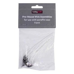 Hobbycraft Pre-Waxed Wick Assemblies For Paraffin Wax 9 Pack