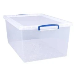 Really Useful Products Really Useful Clear Plastic Storage Box 62 Litres