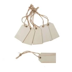 Hobbycraft Wooden Tag Embellishments 12 Pack