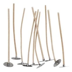Hobbycraft Pre-Waxed Wick Assemblies For Soya Wax 80mm 10 Pack