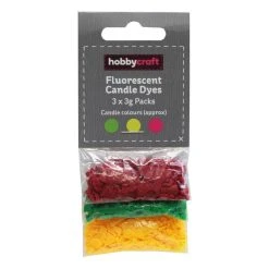 Hobbycraft Fluorescent Candle Making Dye 3g 3 Pack