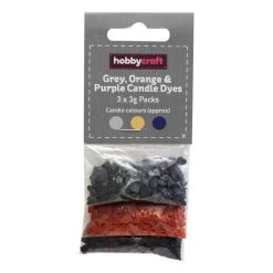 Hobbycraft Grey Orange And Purple Candle Making Dye 3g 3 Pack