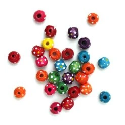 Hobbycraft Bright Wooden Bead Bag 56g