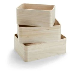 Hobbycraft Wooden Deco Storage Set 3 Pieces