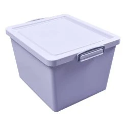 Really Useful Products Really Useful Pastel Grey Plastic Storage Box 33.5 Litres