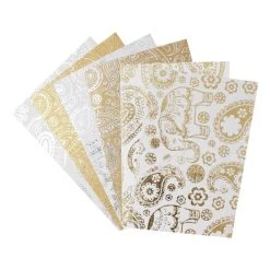 Hobbycraft Assorted Foil Print Scrap Pack A6 24 Sheets