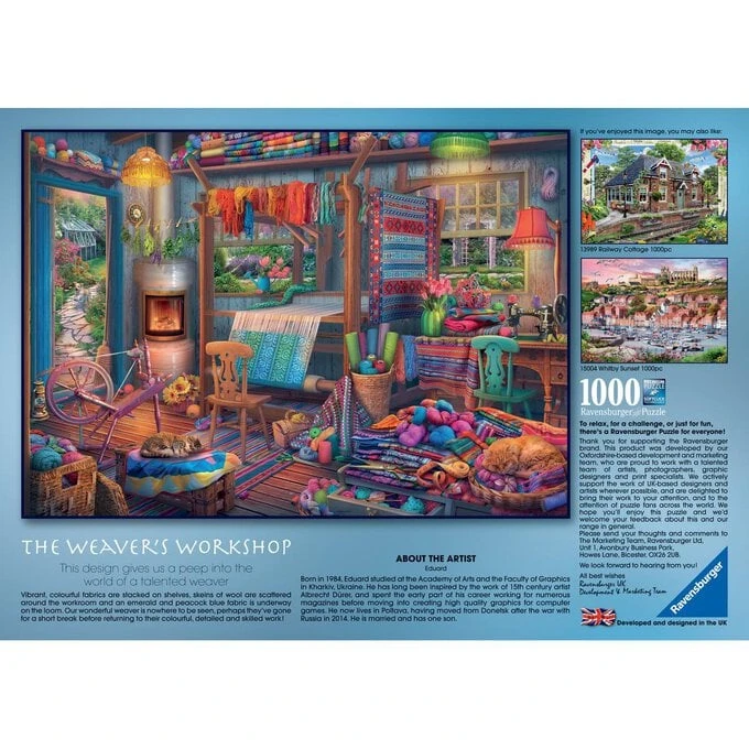 Ravensburger The Weaver's Workshop Jigsaw Puzzle 1000 Pieces - Image 3