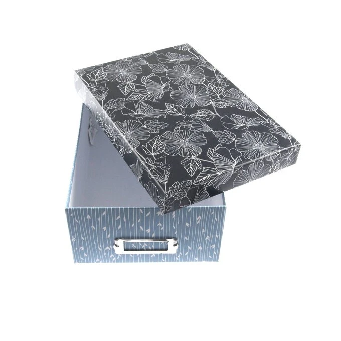 Hobbycraft Navy Wildflower Storage Box 11cm X 20cm X 29cm - Image 2