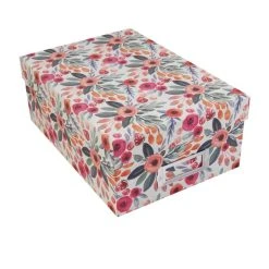 Hobbycraft Floral With Leaves Storage Box 11cm X 20cm X 29cm