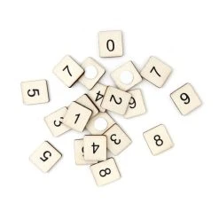 Hobbycraft Printed Wooden Number Toppers 20 Pack