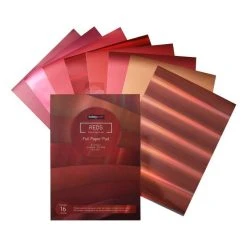 Hobbycraft Red Foil Paper Pad A4 16 Sheets