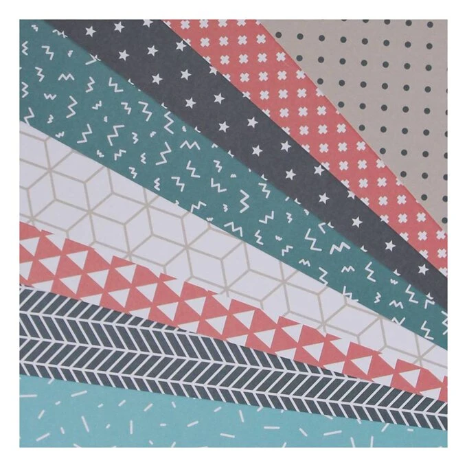Hobbycraft Geometric Designed Paper Pad A4 16 Sheets - Image 2