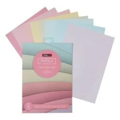 Hobbycraft Pastel Linen Paper Pad A4 16 Sheets