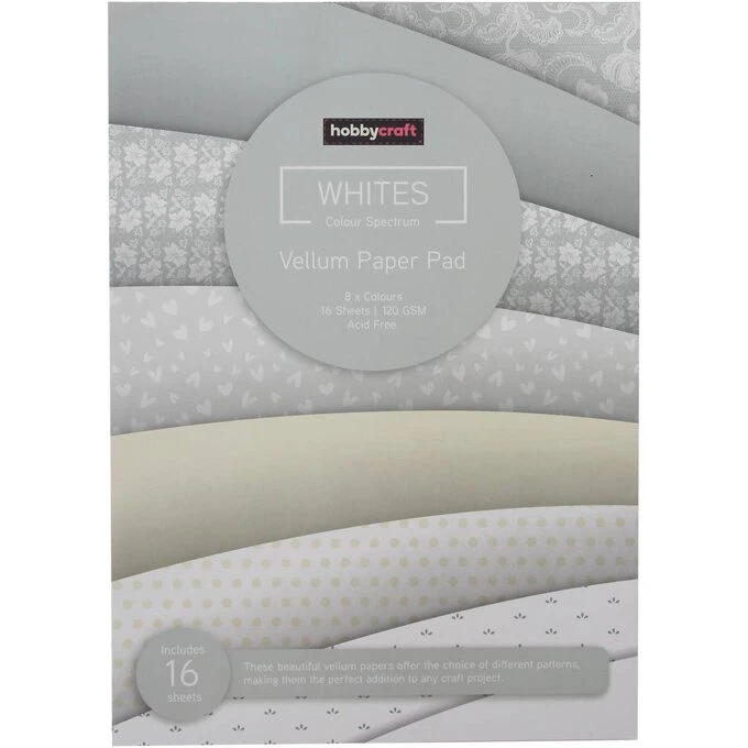 Hobbycraft White Vellum Paper Pad A4 16 Sheets - Image 3