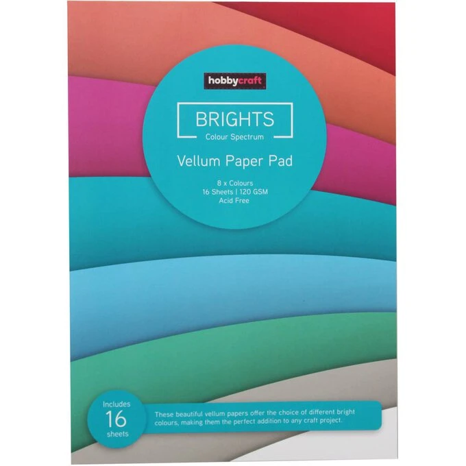 Hobbycraft Bright Vellum Paper Pad A4 16 Sheets - Image 3