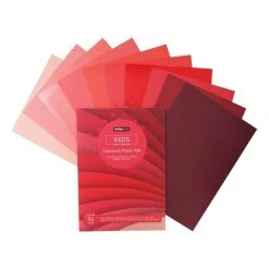 Hobbycraft Red Coloured Paper Pad A4 24 Pack