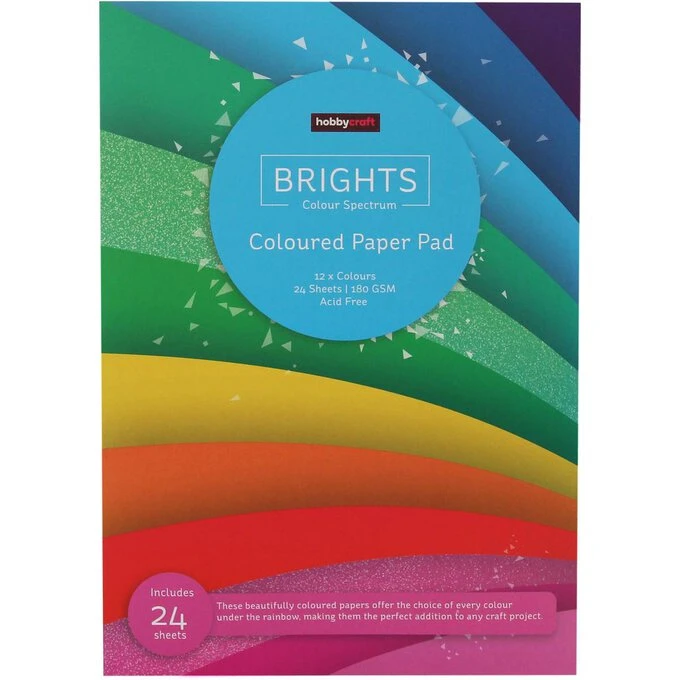 Hobbycraft Bright Coloured Paper Pad A4 24 Pack - Image 3