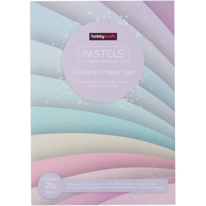 Hobbycraft Pastel Coloured Paper Pad A4 24 Pack - Image 2