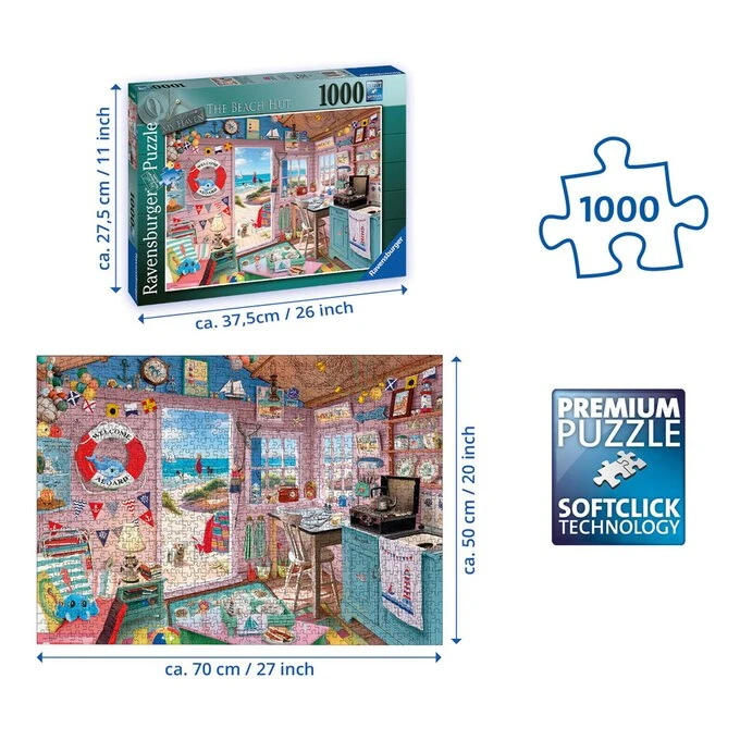 Ravensburger The Beach Hut Jigsaw Puzzle 1000 Pieces - Image 4
