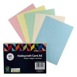 Hobbycraft Pastel Card A6 60 Pack
