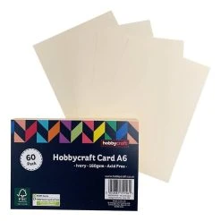 Hobbycraft Ivory Card A6 60 Pack