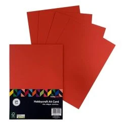 Hobbycraft Red Card A4 20 Pack