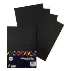 Hobbycraft Black Card A4 20 Pack