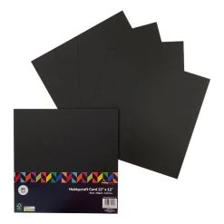 Hobbycraft Black Card 12 X 12 Inches 20 Pack