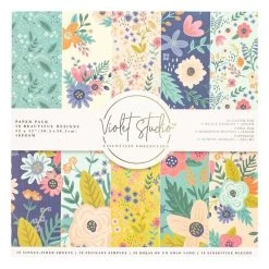Violet Studio Floral 12 X 12 Inches Paper Pad 30 Sheets