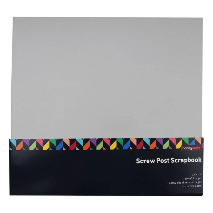 Hobbycraft Minimal Post Bound Scrapbook 12 X 12 Inches