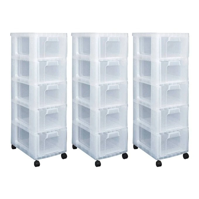 Really Useful Products Really Useful Storage Tower 5 X 12 Litres 3 Pack Bundle