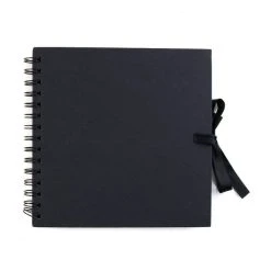 Hobbycraft Spiral Bound Black Scrapbook 8 X 8 Inches